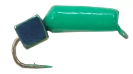 Mormyshka YAMAN Gvozdekubik 0,6g zelenyj kubik-hameleon 1